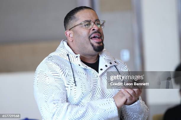 Music artist Byron Cage attends the eighth annual ASCAP Morning Glory Breakfast Reception honoring the 32nd annual Stellar Gospel Music Awards...