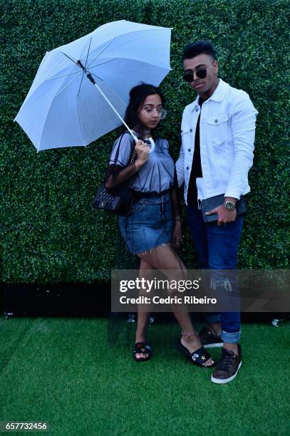 Guests attend Fashion Forward March 2017 held at the Dubai Design District on March 25, 2017 in Dubai, United Arab Emirates.