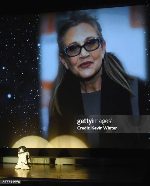 Attends Debbie Reynolds and Carrie Fisher Memorial at Forest Lawn Cemetery on March 25, 2017 in Los Angeles, California.