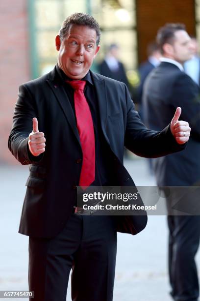 Actor Torsten Toto Heim poses during the Steiger Award on at Coal Mine Hansemann "Alte Kaue" March 25, 2017 in Dortmund, Germany.