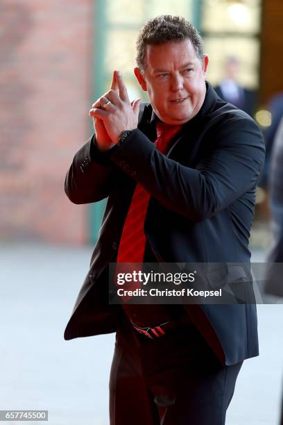 Actor Torsten Toto Heim poses during the Steiger Award on at Coal Mine Hansemann "Alte Kaue" March 25, 2017 in Dortmund, Germany.