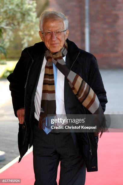 Franz Alt poses during the Steiger Award on at Coal Mine Hansemann "Alte Kaue" March 25, 2017 in Dortmund, Germany.