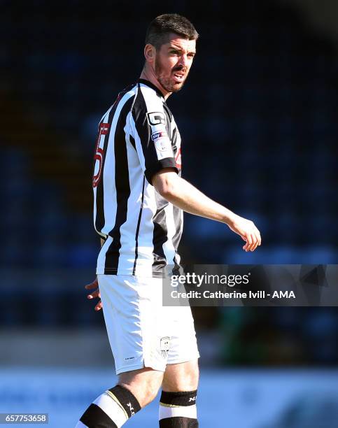 Richard Duffy of Notts County during the Sky Bet League Two match between Wycombe Wanderers and Notts County at Adams Park on March 25, 2017 in High...