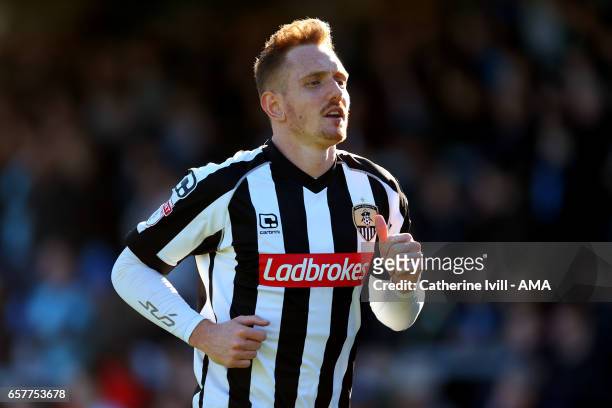 Robert Milsom of Notts County during the Sky Bet League Two match between Wycombe Wanderers and Notts County at Adams Park on March 25, 2017 in High...