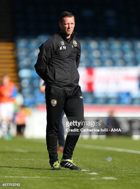 Kevin Nolan of manager Notts County during the Sky Bet League Two match between Wycombe Wanderers and Notts County at Adams Park on March 25, 2017 in...