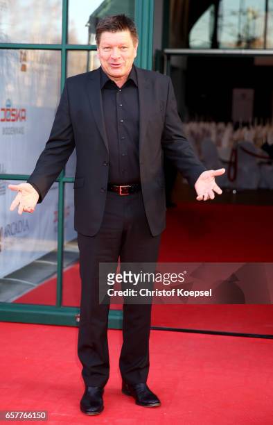 Comedian Bruno Guennar Knust poses during the Steiger Award at Coal Mine Hansemann "Alte Kaue" on March 25, 2017 in Dortmund, Germany.