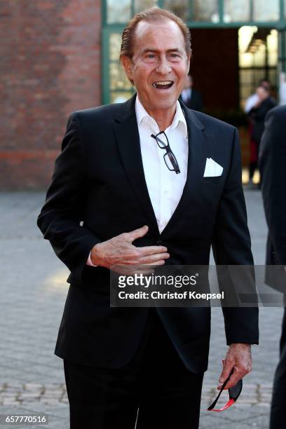 Singer Michael Holm poses during the Steiger Award at Coal Mine Hansemann "Alte Kaue" on March 25, 2017 in Dortmund, Germany.
