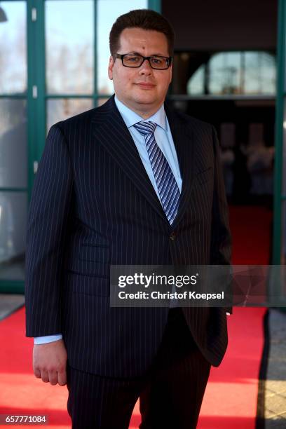 Sascha Hellen, initiator of Steiger Award poses during the Steiger Award at Coal Mine Hansemann "Alte Kaue" on March 25, 2017 in Dortmund, Germany.