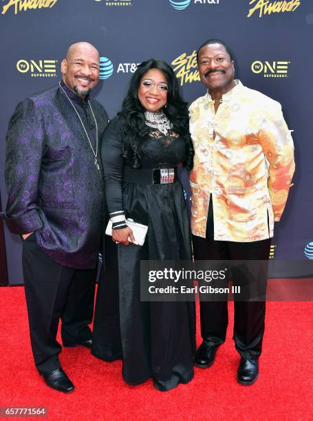 Nominee Sounds of Blackness arrives at the 32nd annual Stellar Gospel Music Awards at the Orleans Arena on March 25, 2017 in Las Vegas, Nevada.