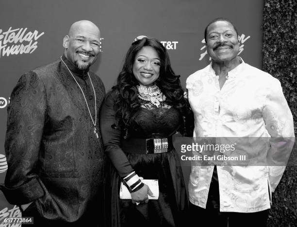 Nominee Sounds of Blackness arrives at the 32nd annual Stellar Gospel Music Awards at the Orleans Arena on March 25, 2017 in Las Vegas, Nevada.