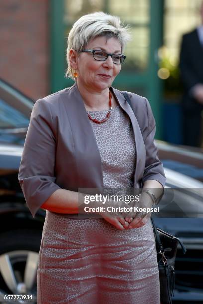 Carina Goedecke, state parliament Nordrhine-Westphalia poses during the Steiger Award at Coal Mine Hansemann "Alte Kaue" on March 25, 2017 in...