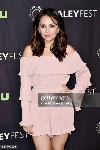 Janel Parrish attends PaleyFest Los Angeles 2017 - "Pretty Little Liars" at Dolby Theatre on March 25, 2017 in Hollywood, California.
