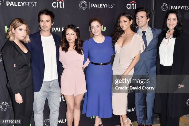 Cast of Pretty Little Liars attends PaleyFest Los Angeles 2017 - "Pretty Little Liars" at Dolby Theatre on March 25, 2017 in Hollywood, California.