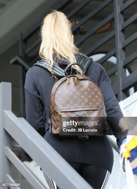 Khloe Kardashian is seen at Cycle House on March 25, 2017 in Los Angeles, California.