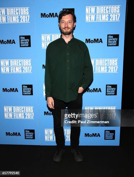Dustin Guy Defa attends the 2017 New Directors/New Films Closing Night Screening Of "Person To Person" at The Film Society of Lincoln Center, Walter...