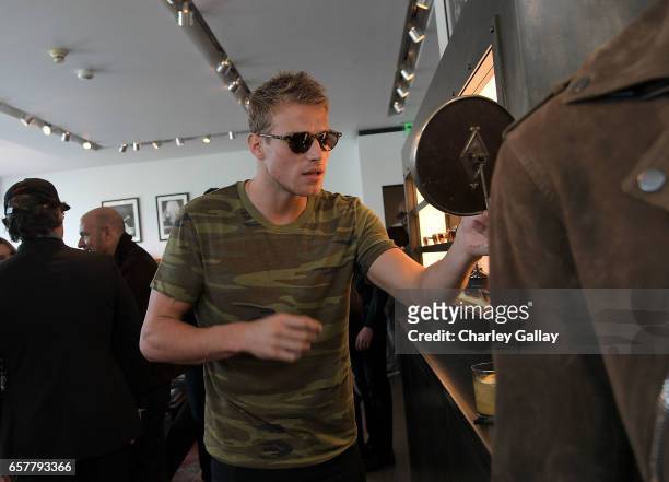 Model Matthew Noszka attends LA: John Varvatos - Spring VIP Cocktail Party & Personal Appearance at John Varvatos on March 25, 2017 in West...