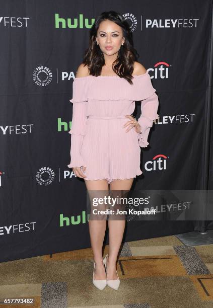 Actress Janel Parrish arrives at The Paley Center For Media's 34th Annual PaleyFest Los Angeles - "Pretty Little Liars" at Dolby Theatre on March 25,...