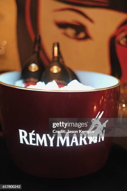 Bottles of Remy Martin VSOP on ice at the Remy Martin & Culture Creators birthday celebration for Laz Alonso at Vandal on March 25, 2017 in New York...