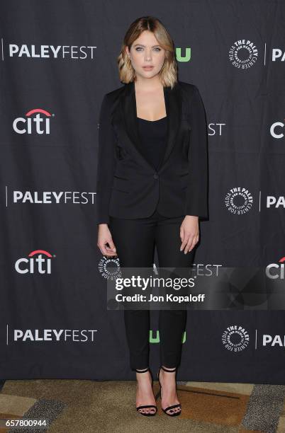 Actress Ashley Benson arrives at The Paley Center For Media's 34th Annual PaleyFest Los Angeles - "Pretty Little Liars" at Dolby Theatre on March 25,...