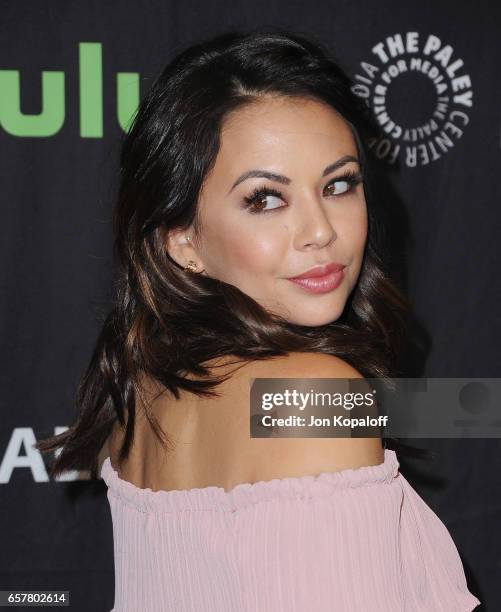 Actress Janel Parrish arrives at The Paley Center For Media's 34th Annual PaleyFest Los Angeles - "Pretty Little Liars" at Dolby Theatre on March 25,...