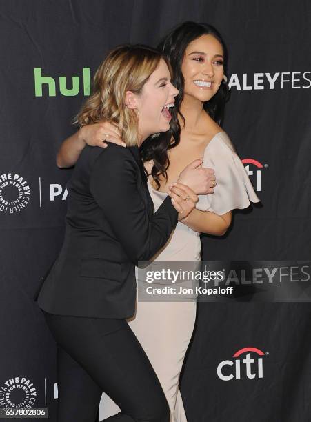 Ashley Benson and Shay Mitchell arrive at The Paley Center For Media's 34th Annual PaleyFest Los Angeles - "Pretty Little Liars" at Dolby Theatre on...