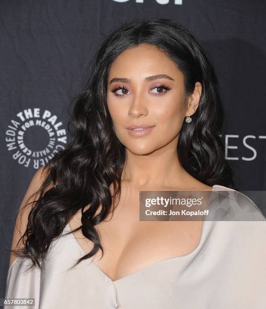 Actress Shay Mitchell arrives at The Paley Center For Media's 34th Annual PaleyFest Los Angeles - "Pretty Little Liars" at Dolby Theatre on March 25,...