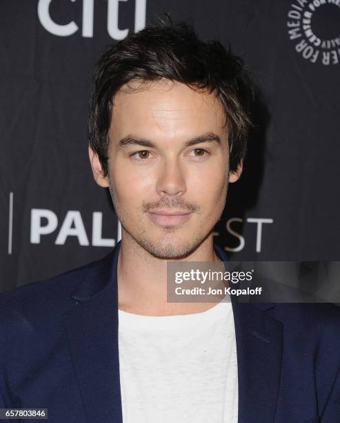 Actor Tyler Blackburn arrives at The Paley Center For Media's 34th Annual PaleyFest Los Angeles - "Pretty Little Liars" at Dolby Theatre on March 25,...