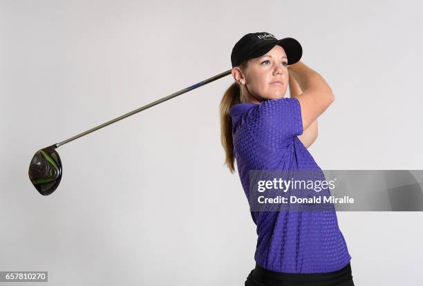 Amy Anderson of the United States poses for a portrait at the Park Hyatt Aviara Resort on March 22, 2017 in Carlsbad, California.