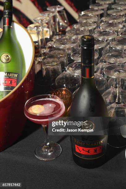 Cocktail infused with Remy Martin VSOP is served during the Remy Martin & Culture Creators birthday celebration for Laz Alonso at Vandal on March 25,...
