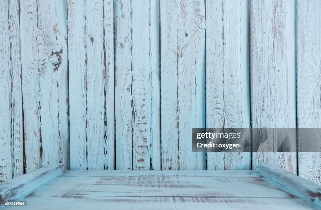 Blue wooden plank wall background