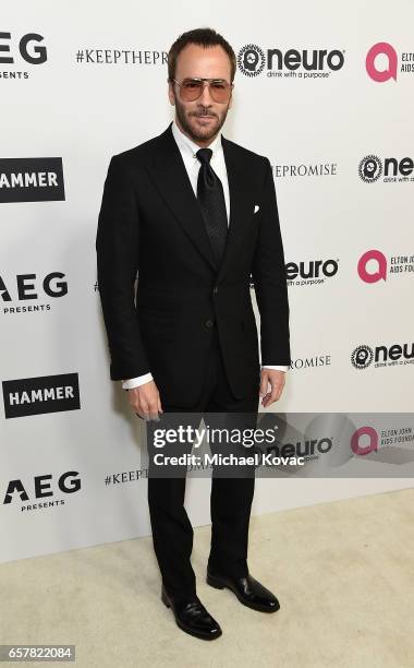 Fashion designer Tom Ford celebrates Elton John's 70th Birthday and 50-Year Songwriting Partnership with Bernie Taupin benefiting the Elton John AIDS...