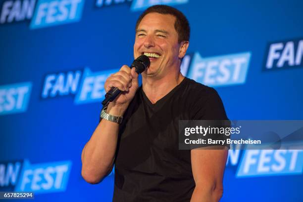 Actor John Barrowman during the Walker Stalker Con Chicago at the Donald E. Stephens Convention Center on March 25 in Rosemont, Illinois.