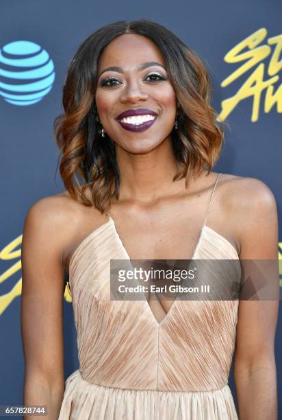 Yvonne Orji arrives at the 32nd annual Stellar Gospel Music Awards at the Orleans Arena on March 25, 2017 in Las Vegas, Nevada.