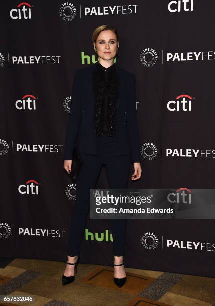 Actress Evan Rachel Wood attends The Paley Center For Media's 34th Annual PaleyFest Los Angeles - "Westworld" screening and panel at the Dolby...