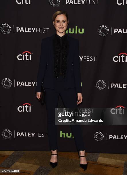 Actress Evan Rachel Wood attends The Paley Center For Media's 34th Annual PaleyFest Los Angeles - "Westworld" screening and panel at the Dolby...