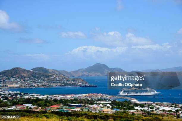 scenic view of basseterre, saint kitts and nevis - ogphoto stock pictures, royalty-free photos & images