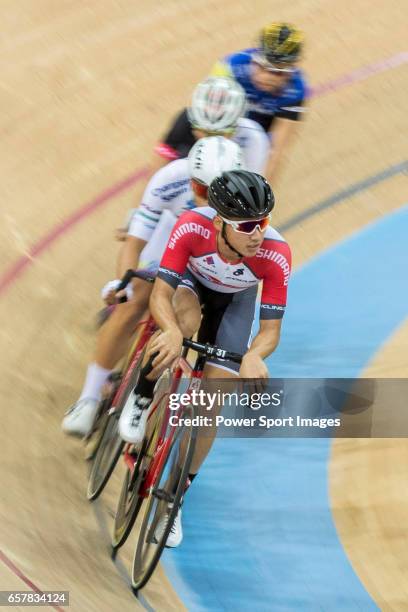 Leung Chun Wing of the SCAA competes in Men Elite - Points Race 30KM Final during the 2017 Hong Kong Track Cycling National Championship on March 25,...