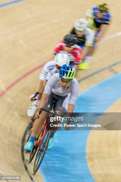 Cheung King Lok of IND competes in Men Elite - Points Race 30KM Final during the 2017 Hong Kong Track Cycling National Championship on March 25, 2017...