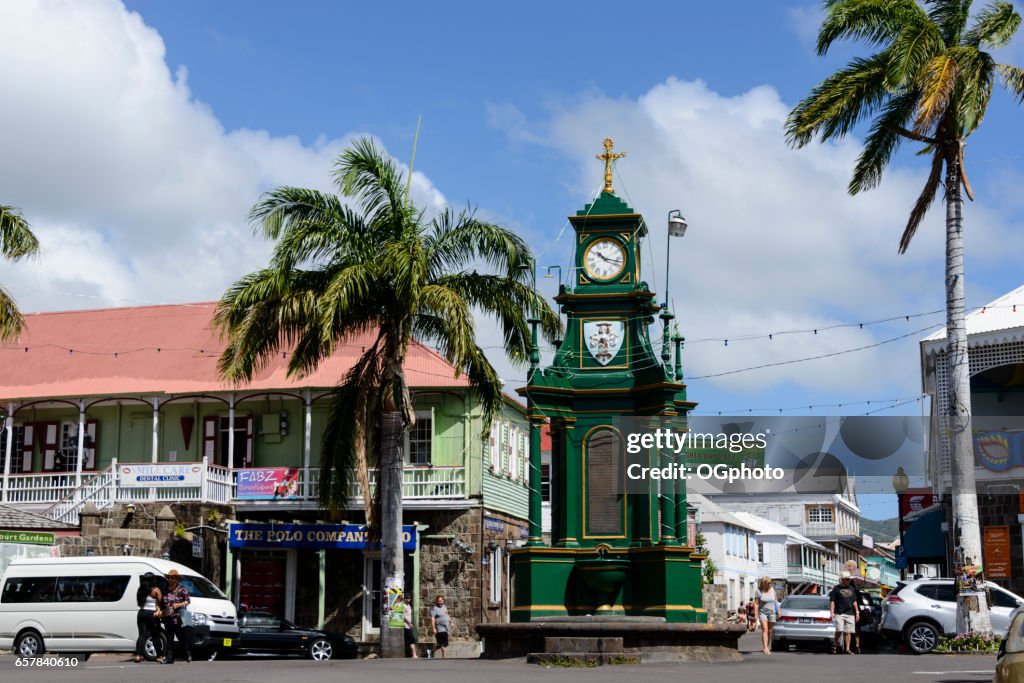 Berkeley Memorial Clock in downtown Basseterre, Saint Kitts