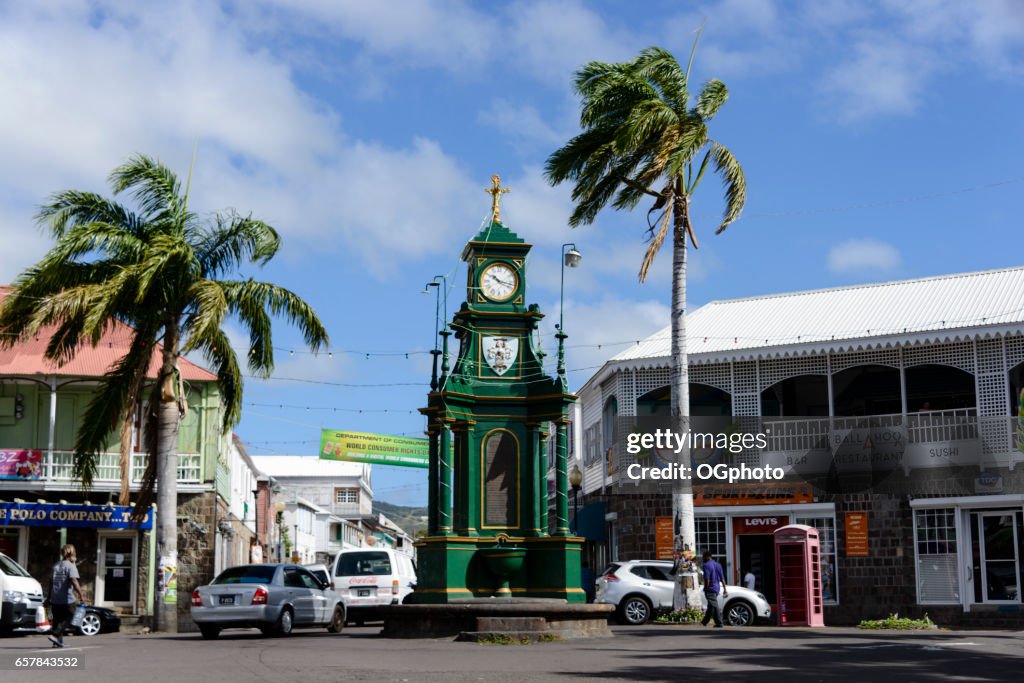 Berkeley Memorial Clock in downtown Basseterre, Saint Kitts