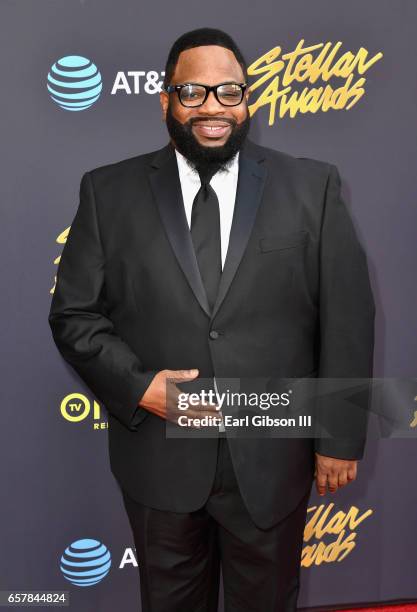 Singer Hezekiah Walker arrives at the 32nd annual Stellar Gospel Music Awards at the Orleans Arena on March 25, 2017 in Las Vegas, Nevada.