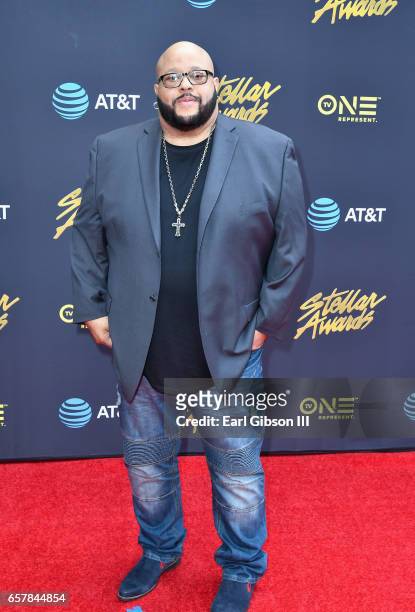 Singer Fred Hammond arrives at the 32nd annual Stellar Gospel Music Awards at the Orleans Arena on March 25, 2017 in Las Vegas, Nevada.
