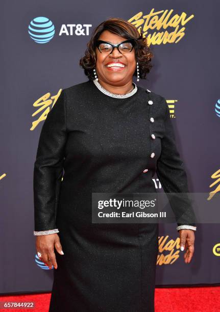 Nominee Lemmie Battles arrives at the 32nd annual Stellar Gospel Music Awards at the Orleans Arena on March 25, 2017 in Las Vegas, Nevada.