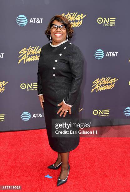 Nominee Lemmie Battles arrives at the 32nd annual Stellar Gospel Music Awards at the Orleans Arena on March 25, 2017 in Las Vegas, Nevada.