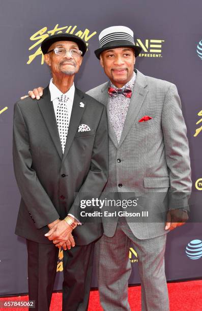 Honoree Spencer Taylor Jr. , and Spencer B. Taylor III arrives at the 32nd annual Stellar Gospel Music Awards at the Orleans Arena on March 25, 2017...