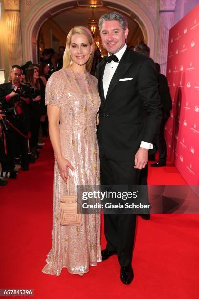 Judith Rakers and her husband Andreas Pfaff during the Gala Spa Awards at Brenners Park-Hotel & Spa on March 25, 2017 in Baden-Baden, Germany.