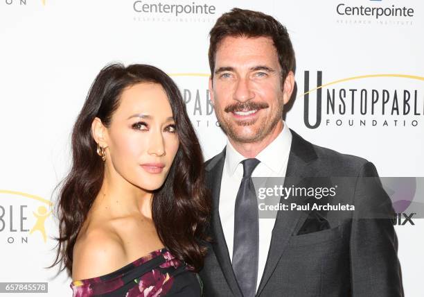 Actors Maggie Q and Dylan McDermott attend the 8th Annual Unstoppable Foundation Gala at The Beverly Hilton Hotel on March 25, 2017 in Beverly Hills,...