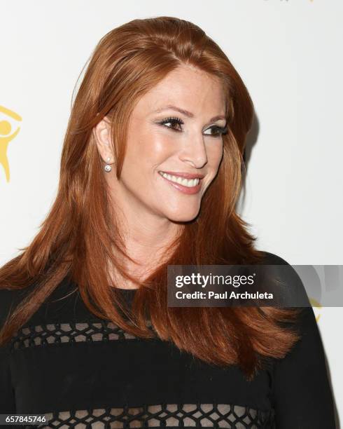 Fashion Model / Actress Angie Everhart attends the 8th Annual Unstoppable Foundation Gala at The Beverly Hilton Hotel on March 25, 2017 in Beverly...