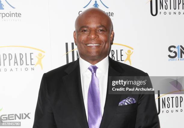 Former NFL Player Warren Moon attends the 8th Annual Unstoppable Foundation Gala at The Beverly Hilton Hotel on March 25, 2017 in Beverly Hills,...