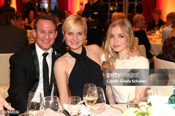 Barbara Sturm and her husband Adam Waldmann and her daughter Charly Sturm during the Gala Spa Awards at Brenners Park-Hotel & Spa on March 25, 2017...